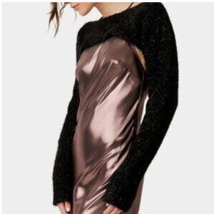 Free people black shimmer bolero shrug large worn once